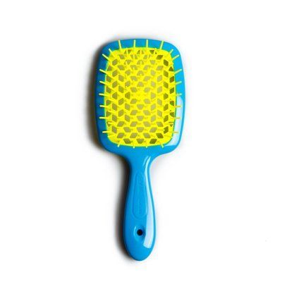 Щітка для волосся JANEKE SUPERBRUSH блакитна з жовтим 7837 фото