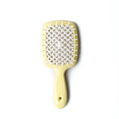 Щітка для волосся JANEKE SUPERBRUSH жовта з білим 7794 фото