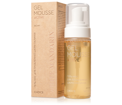 Гель-мус для проблемної шкіри обличчя Gel Mousse Active White Mandarin Choice 160 мл 00008 фото