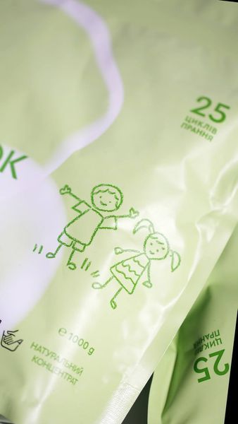 ЕКО порошок для прання дитячих білих та кольорових речей Choice Green max 1 кг 00062 фото