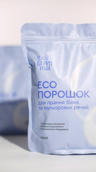 ЕКО порошок для прання білих та кольорових речей Choice Green max 1 кг 00063 фото
